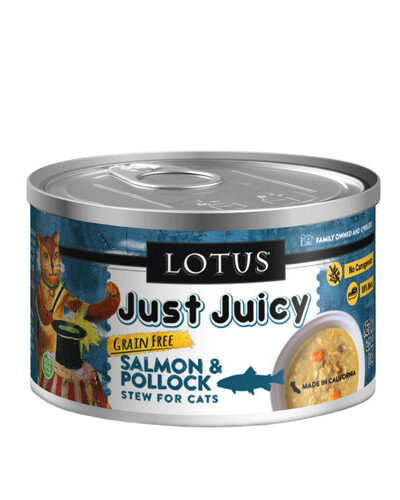 Lotus Cat Just Juicy Salmon Pollock 2.5oz. (Case of 24)