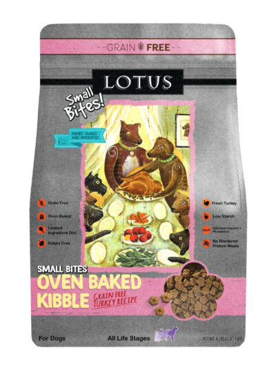 Lotus Dog Adult Grain Free Small Bite Turkey 4Lb