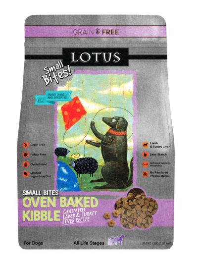 Lotus Dog Grain Free Small Bite Lamb Turkey Liver 4Lb