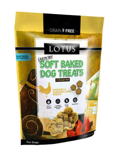 Lotus Dog Soft Baked Grain Free Chicken Liver 10oz.