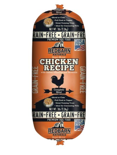 Redbarn Pet Products Grain Free Dog Food Roll Chicken 3lb