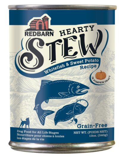 Redbarn Pet Products Hearty Stew All Life Stages Canned Dog Food Whitefish & Sweet Potato 12oz