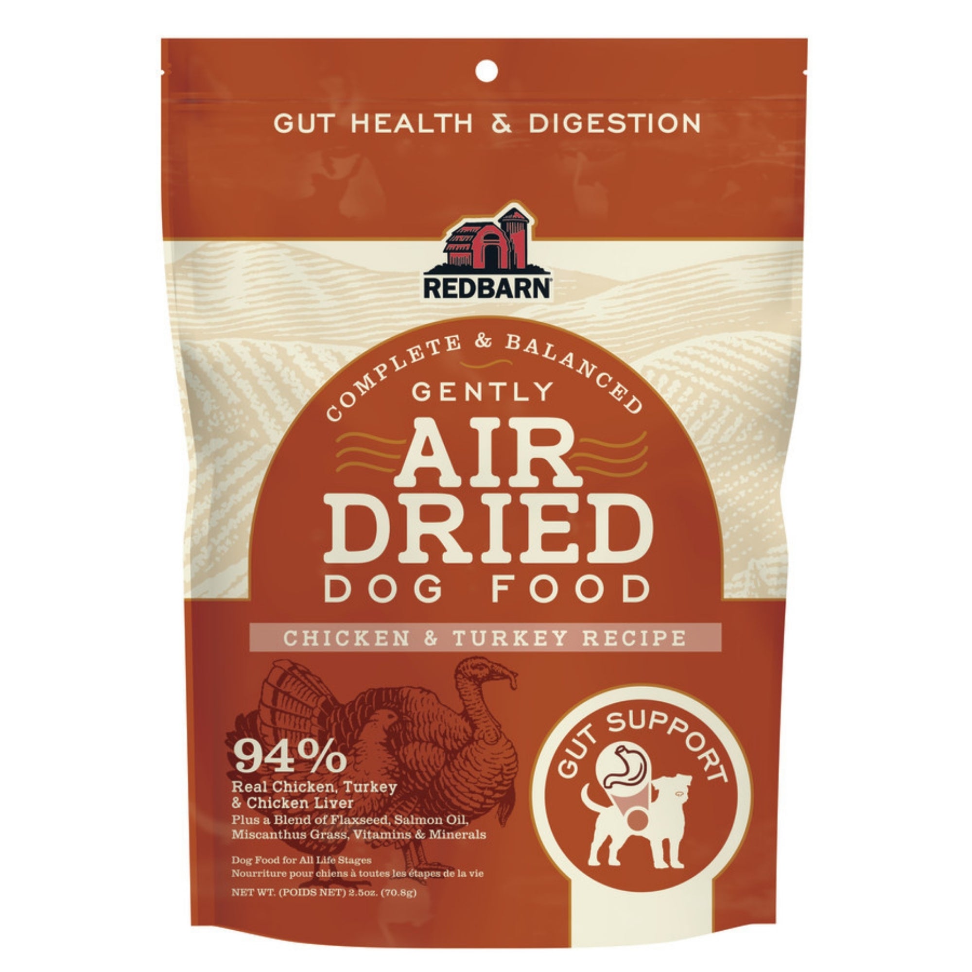Redbarn Pet Products Air Dried Gut Support Dry Dog Food
Chicken & Turkey, 12ea/2.5oz.