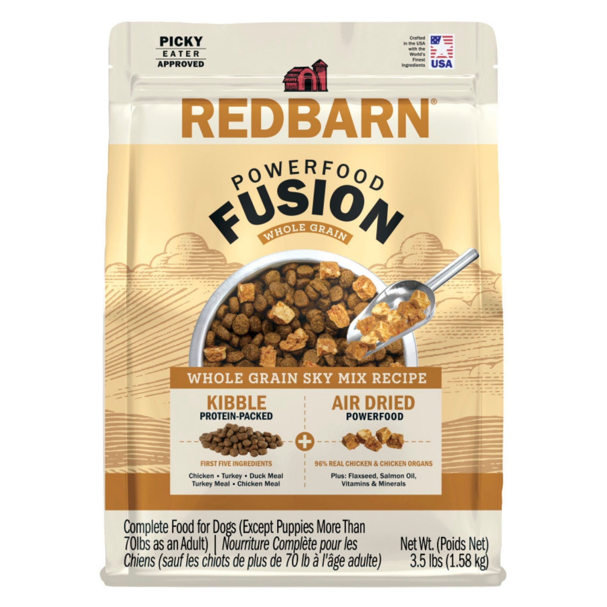 Redbarn Pet Products Powerfood Fusion Whole Grain Dry Dog Food Sky Mix Chicken, 1ea/3.5 lb