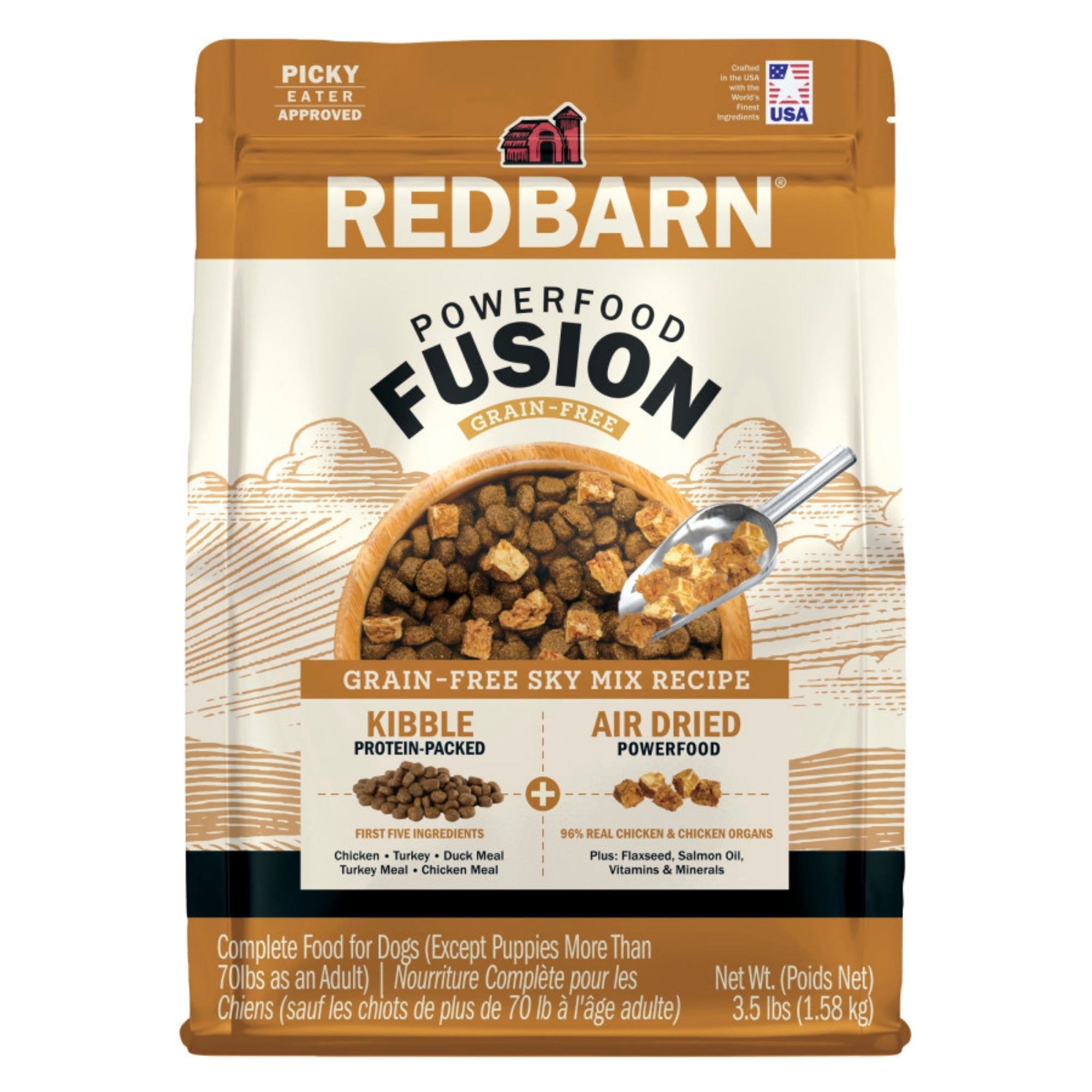 Redbarn Pet Products Powerfood Fusion Grain Free Dry Dog Food Sky Mix Chicken, 1ea/3.5 lb