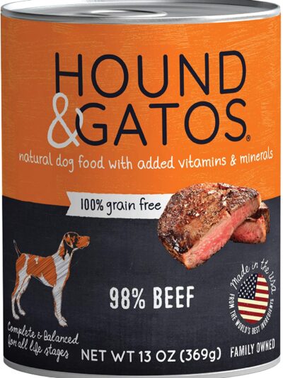 Hound And Gatos Dog Grain Free Beef 13oz. (Case of 12)