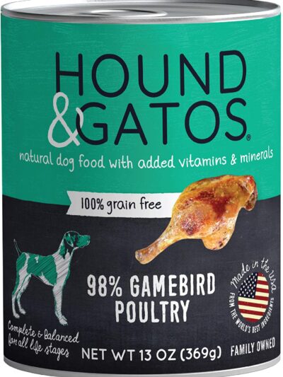 Hound And Gatos Dog Grain Free Gamebird 13oz. (Case of 12)