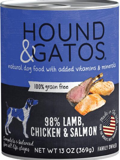Hound And Gatos Dog Grain Free Lamb Chicken And Salmon 13oz. (Case of 12)