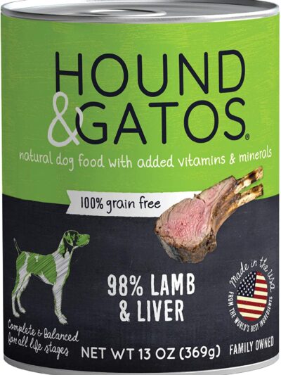 Hound And Gatos Dog Grain Free Lamb Lamb Liver 13oz. (Case of 12)