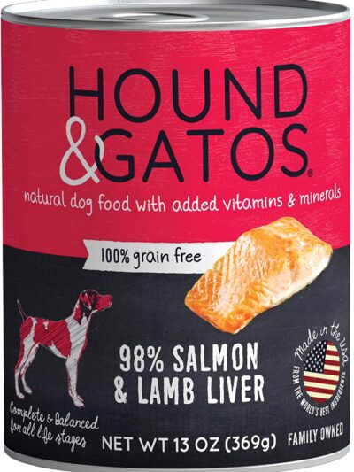 Hound And Gatos Dog Grain Free Salmon And Lamb Liver 13oz. (Case of 12)