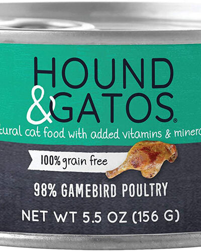 Hound and Gatos Cat Grain Free Gamebird Poultry 5.5 oz. (Case of 24)