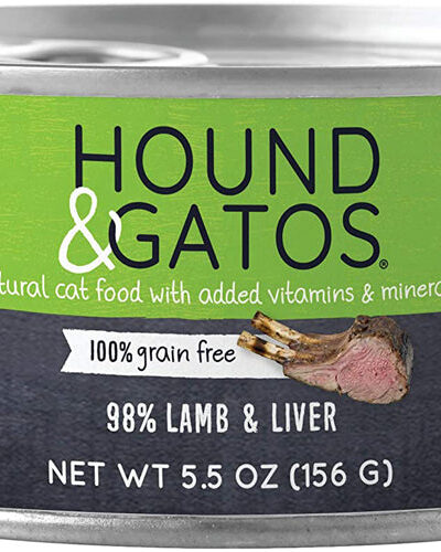 Hound and Gatos Cat Grain Free Lamb and Liver 5.5oz. (Case of 24)