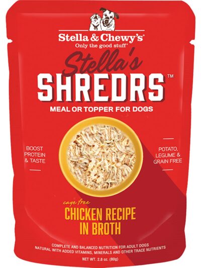 Stella and Chewys Dog Shredrs Chicken 2.8oz. (Case of 24)