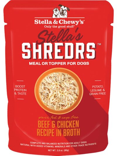 Stella and Chewys Dog Shredrs Beef And Chicken 2.8oz. (Case of 24)