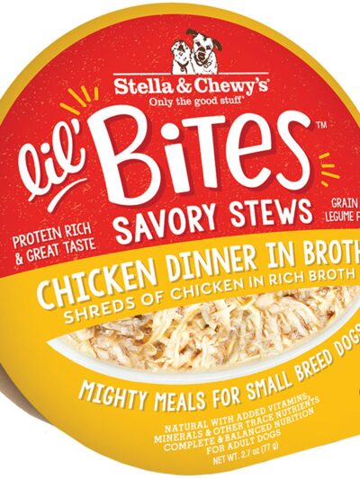 Stella and Chewys Dog Lil Bites Savory Stew Chicken 2.7oz. (Case of 12)