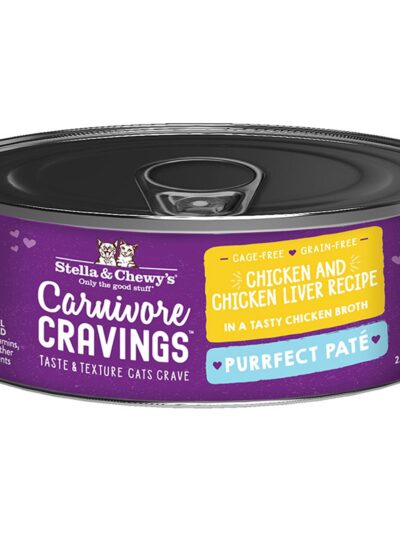 Stella and Chewys Cat Carnivore Cravings Pate Chicken and Liver 2.8oz. (Case of 24)