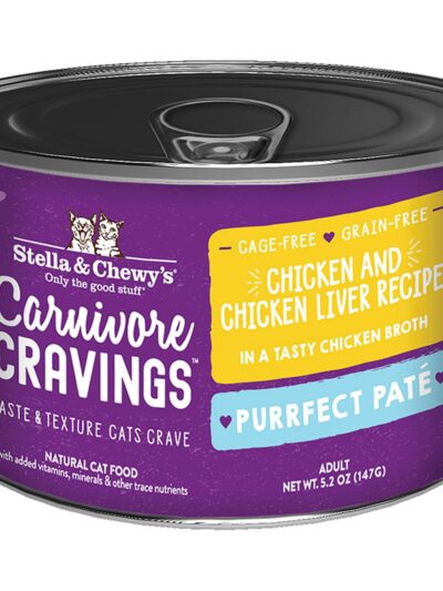 Stella and Chewys Cat Carnivore Cravings Pate Chicken and Liver 5.2oz. (Case of 24)