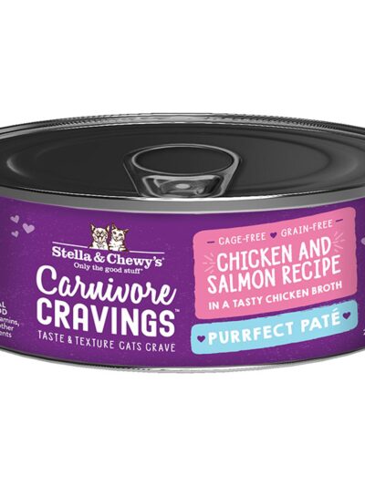 Stella and Chewys Cat Carnivore Cravings Pate Chicken and Salmon 2.8oz. (Case of 24)