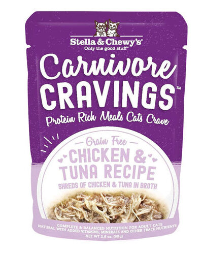 Stella and Chewys Cat Carnivore Cravings Pate Chicken and Tuna 2.8oz. (Case of 24)