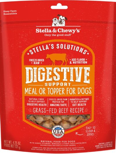 Stella And Chewys Dog Solutions Digestive Support Beef 4.25oz.