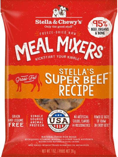 Stella And Chewys Dog Freeze-Dried Meal Mixer Stellas Beef 1oz. (Case Of 8)