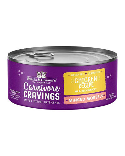 Stella and Chewys Cat Carnivore Cravings Minced Morsels Chicken 2.8oz. (Case of 24)
