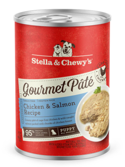 Stella And Chewys Dog Gourmet Pate Puppy Chicken And Salmon 12.5oz. (Case of 12)