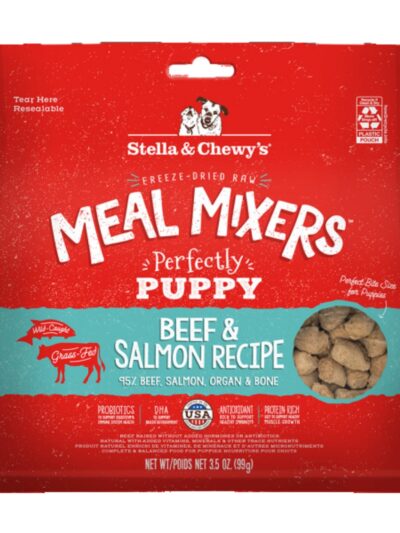Stella and Chewys Dog Freeze-Dried Mixer Puppy Beef and Salmon 3.5oz.