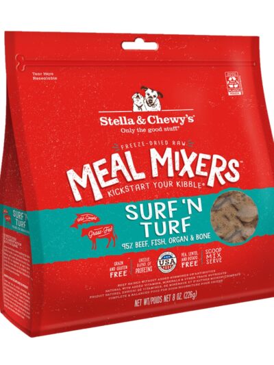 Stella and Chewys Dog Freeze-Dried Mixer Surf and Turf 8oz.