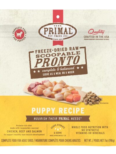 Primal Dog Freeze-Dried Pronto Puppy Chicken Salmon 16oz.