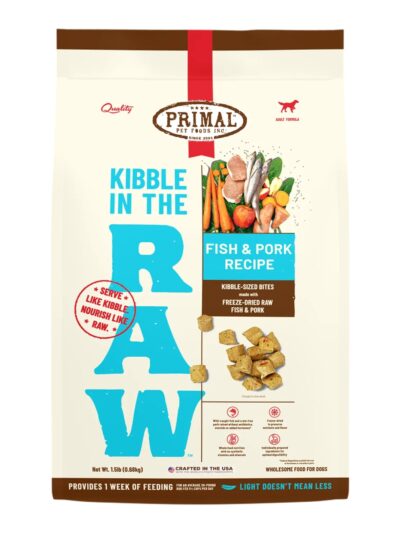 Primal Dog Freeze-Dried Kibble In The Raw Fish 1.5Lb