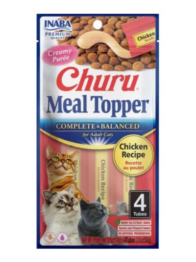 Inaba Churu Complete & Balanced Topper For Cats Chicken 2oz.-4 Pk (Case of 6)