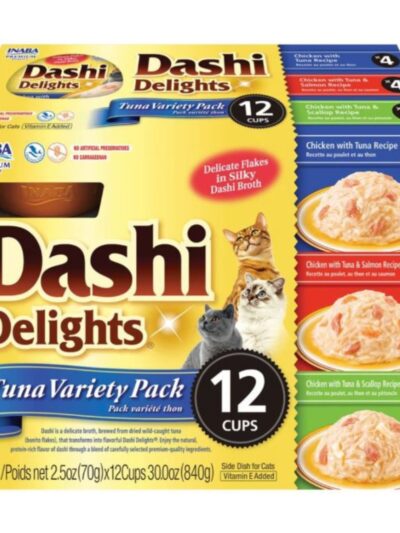 Inaba Dashi Delights Flakes In Broth Variety Pack Tuna 30oz.-12 Pk