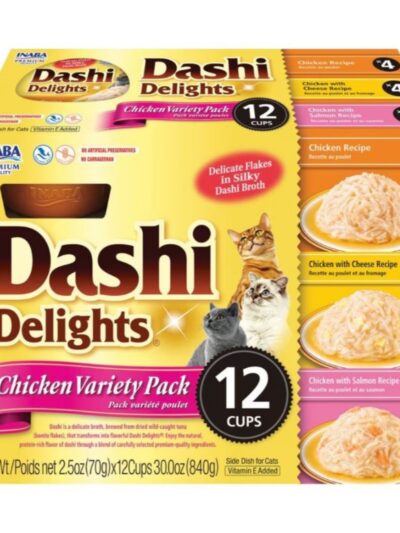 Inaba Dashi Delights Flakes In Broth Variety Pack Chicken 30oz.-12 Pk