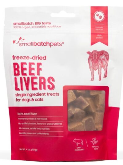 Smallbatch Dog Cat Freeze Dried Treat Beef Liver 4oz