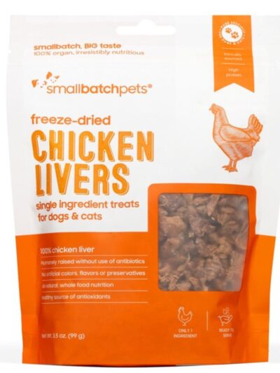 Smallbatch Dog Cat Freeze Dried Treat Chicken Liver 3.5oz