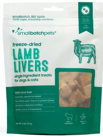 Smallbatch Dog Cat Freeze Dried Treat Lamb Liver 4oz