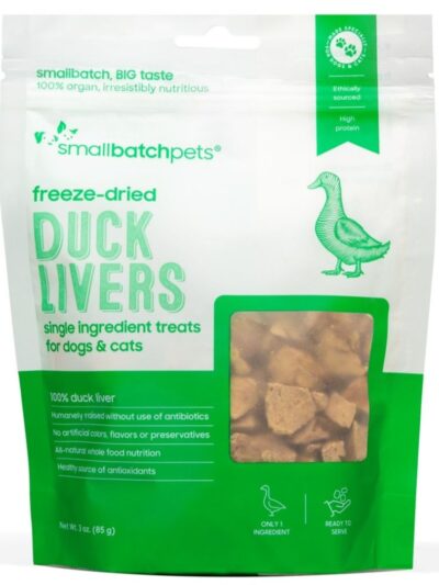 Smallbatch Dog Cat Freeze Dried Treat Duck Liver 3oz