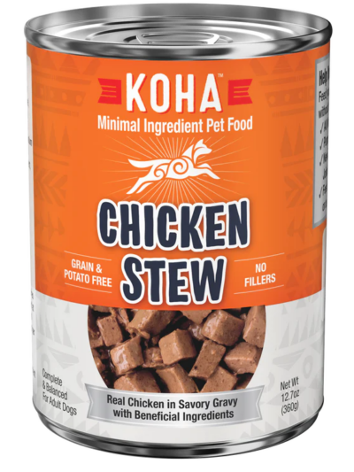 Koha Dog Grain Free Stew Chicken 12.7oz. (Case of 12)