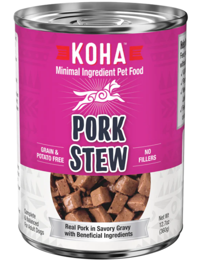 Koha Dog Grain Free Stew Pork 12.7oz. (Case of 12)