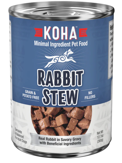 Koha Dog Grain Free Stew Rabbit 12.7oz. (Case of 12)