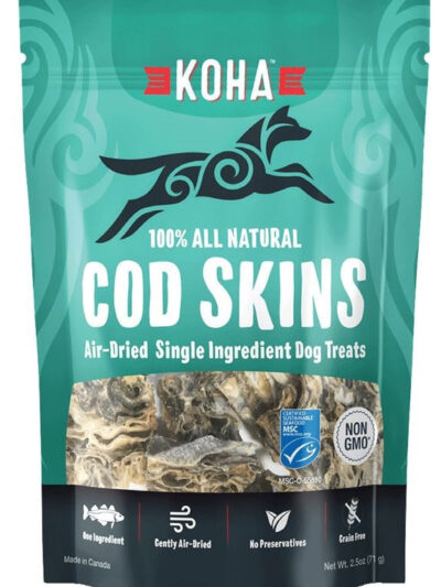 Koha Dog Grain Free Air Dried Cod Skins 2.5oz.