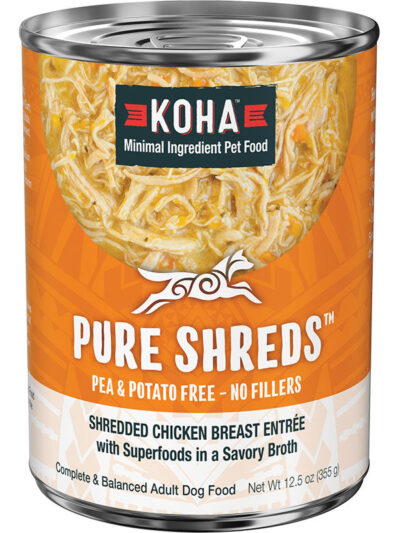 Koha Dog Grain Free Shredded Chicken 12.5oz. (Case of 12)