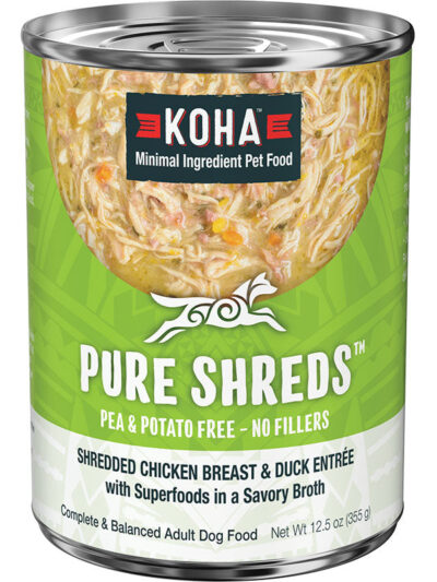 Koha Dog Grain Free Shredded Chicken And Duck 12.5oz. (Case of 12)