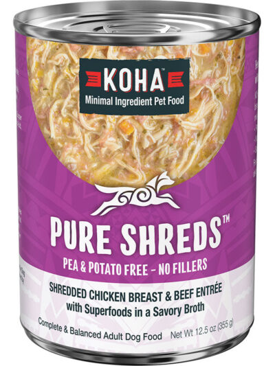 Koha Dog Grain Free Shredded Chicken And Beef 12.5oz. (Case of 12)