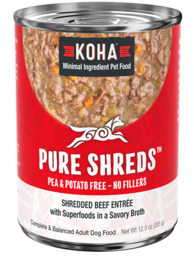 Koha Dog Grain Free Shredded Beef 12.5oz. (Case of 12)