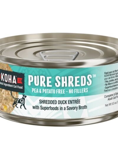 Koha Cat Grain Free Shredded Duck 5.5oz. (Case of 12)