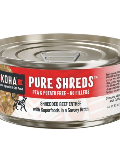 Koha Cat Grain Free Shredded Beef 5.5oz. (Case of 12)