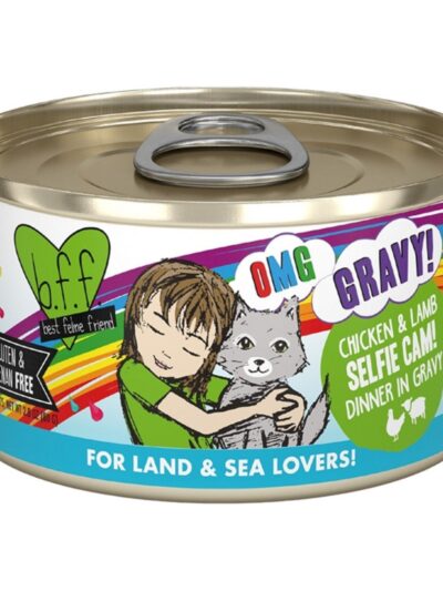 BFF Cat OMG Chicken & Lamb Selfie Cam! Chicken & Lamb Dinner in Gravy 2.8oz. (Case of 12)