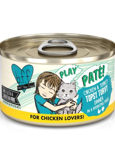 BFF Cat Play Chicken and Turkey Topsy Turvy Dinner 2.8oz. (Case of 12)